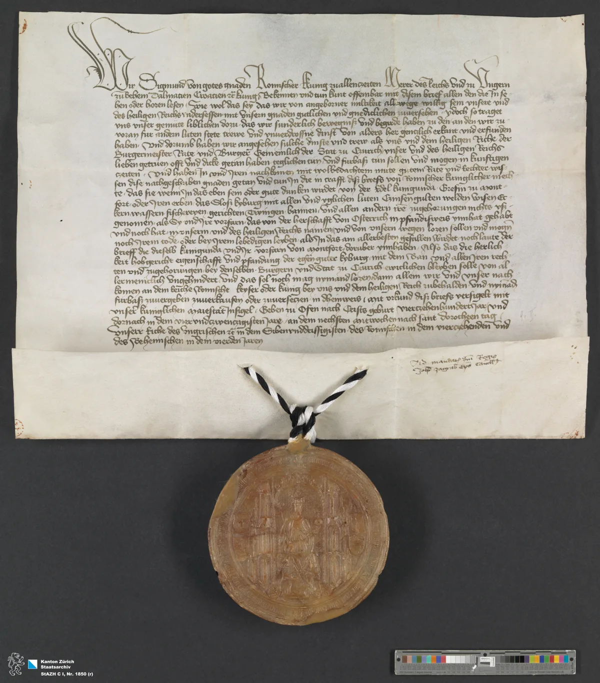 Urkunde vom 9. Februar 1424.